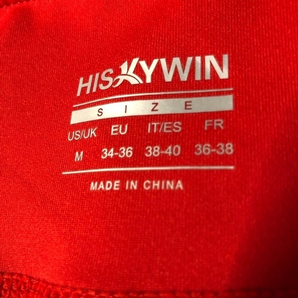 HISKYWIN - WOMENS RED ATHLETIC PANTS SIZE MEDIUM - Picture 5 of 10